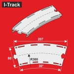 Hacker-Model MC24130 - H0 - Gebogen Segment für Märklin R 360 mm 30° (6 Stück)